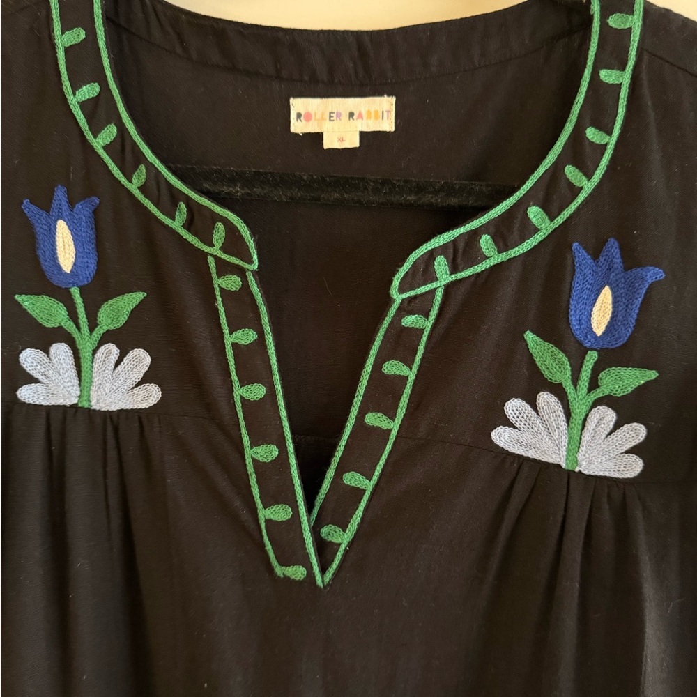 Anthropologie Roller Rabbit Embroidered Dress - Picture 3 of 6